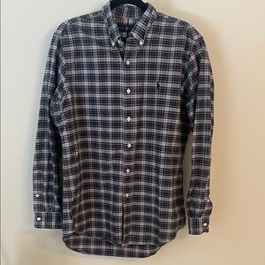 Ralph Lauren Navy and White Plaid Shirt